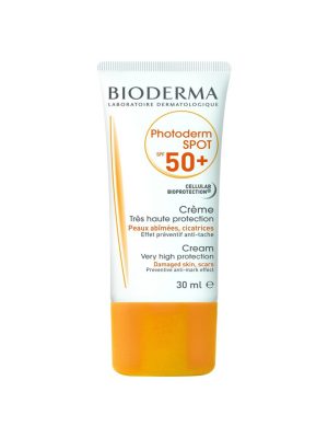 کرم ضد آفتاب فتودرم اسپات +SPF50 بایودرما مناسب پوست دارای لک حجم 30 میلی لیتر