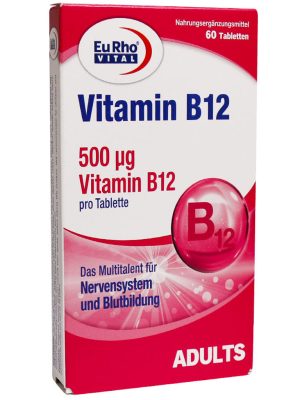 قرص ویتامین ب12 یورو ویتال 60 عددی