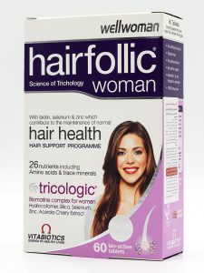 قرص هیرفولیک وومن ویتابیوتیکس مدل Hairfollic Woman مخصوص بانوان 60 عددی - Image 2
