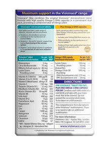 مکمل ویژن ایس مکس ویتابیوتیکس 56 عددی - Image 2