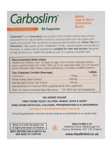 کپسول کربو اسلیم هلث اید 60 عددی - Image 2