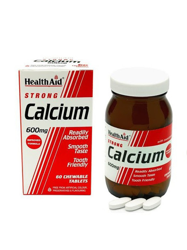 قرص جویدنی استرانگ کلسیم ۶۰۰ میلی گرم هلث اید