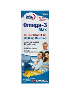 شربت امگا 3 مکس یوروویتال حجم 200 میلی لیتر - Image 2