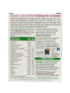 قرص پرگناکر کانسپشن ویتابیوتیکس 30 عددی - Image 2