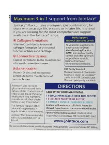 قرص جوینتیس کلاژن ویتابیوتیکس 30 عددی - Image 2