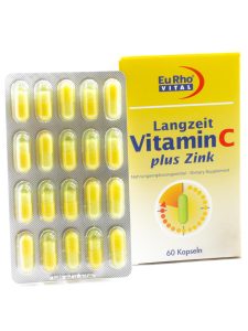 کپسول ویتامین C و زینک یوروویتال 10 میلی گرم 60 عددی - Image 3