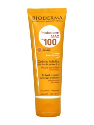 کرم ضد آفتاب رنگی بایودرما مدل Photoderm Max SPF100 مناسب پوست خشک و معمولی با حجم 40 میلی لیتر