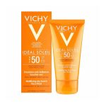 فلوئید ضد آفتاب ایده آل سولای SPF50 ویشی مدل درای تاچ مناسب پوست چرب و مختلط حجم 50 میلی لیتر