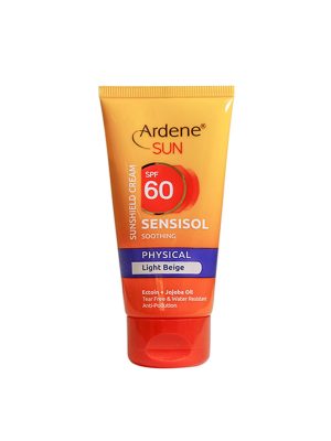کرم ضد آفتاب رنگی SPF60 فاقد جاذب های شیمیایی آردن مناسب پوست های خشک و حساس 50 گرمی