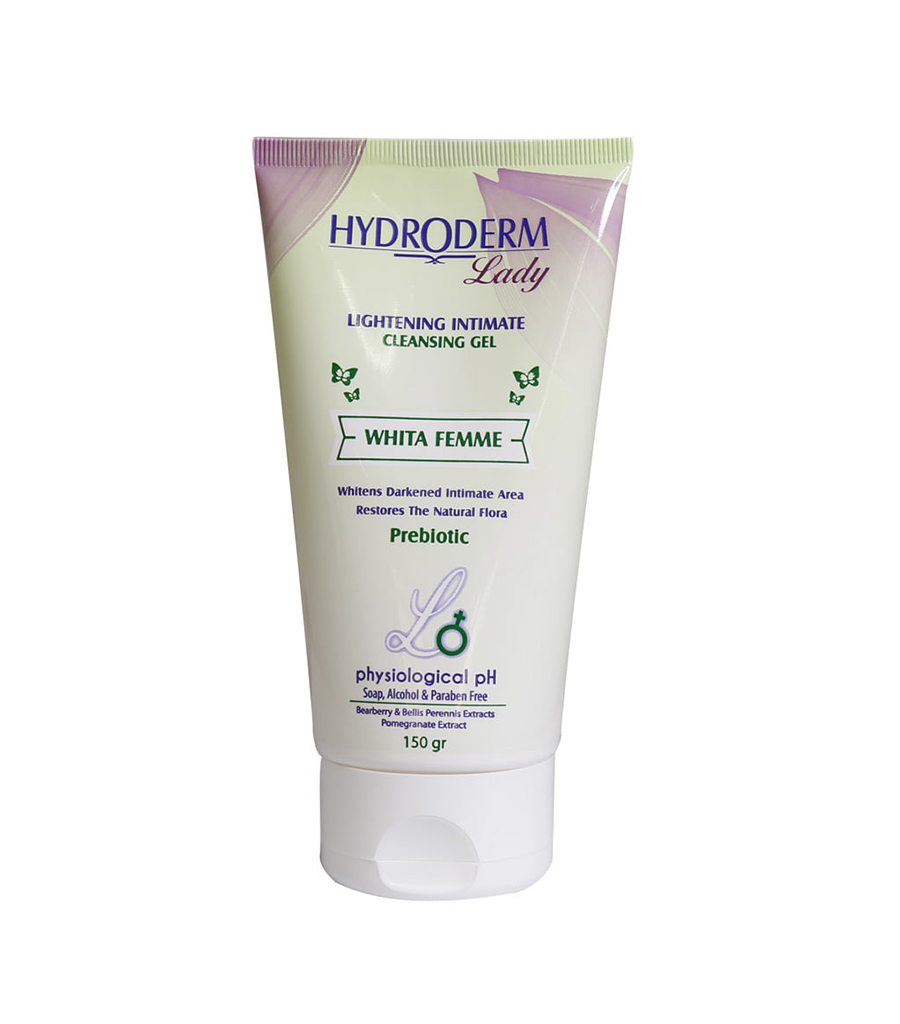 1-760.jpg ژل بهداشتی روشن کننده بانوان هیدرودرم 150 گرمی - Image 1