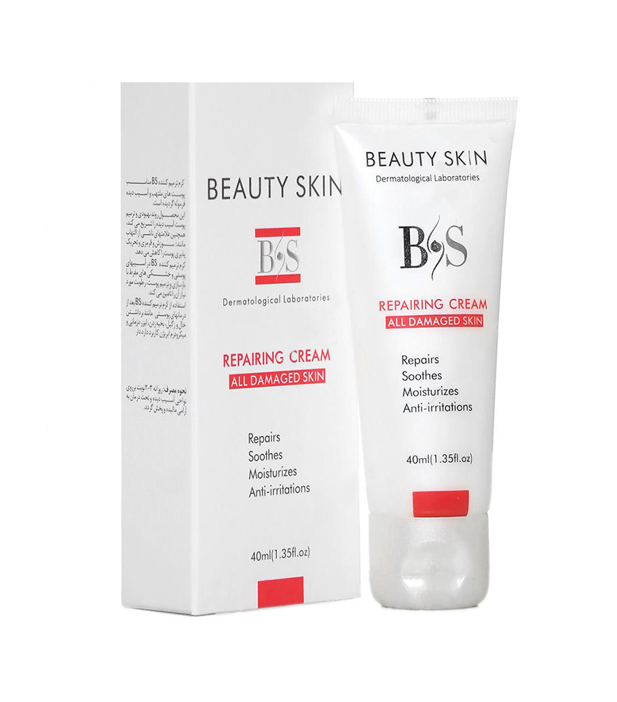 1-847.jpg کرم ترمیم کننده بی اس بیوتی اسکین مدل anti irritation & repairing حجم 40 میل لیتر - Image 1
