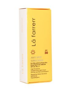 کرم ضد آفتاب و ضد لک بی رنگ لافارر SPF50 مخصوص پوست چرب با حجم 40 میلی لیتر - Image 2