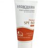 کرم ضد آفتاب SPF60 رنگی هیدرودرم بژ تیره پوست های خشک و حساس با حجم 50 میلی لیتر