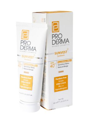 کرم ضد آفتاب مینرال رنگی پرودرما +SPF40 بژ طبیعی مناسب پوست های حساس حجم 40 میلی لیتر