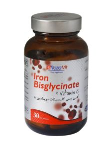 قرص آهن بیس گلیسینات پلاس ویتامین C رزاویت 30 عددی