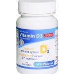 سافت ژل ویتامین د3 2000 واحدی او پی دی فارما