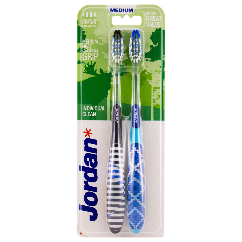 56dbae646b29fac73f24530187f0a8cc915734bd_1621540847-1.jpg مسواک ایندیویجوال کلین متوسط 2 عددی - Image 1