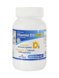 سافت ژل ویتامین د3 1000 واحدی او پی دی فارما