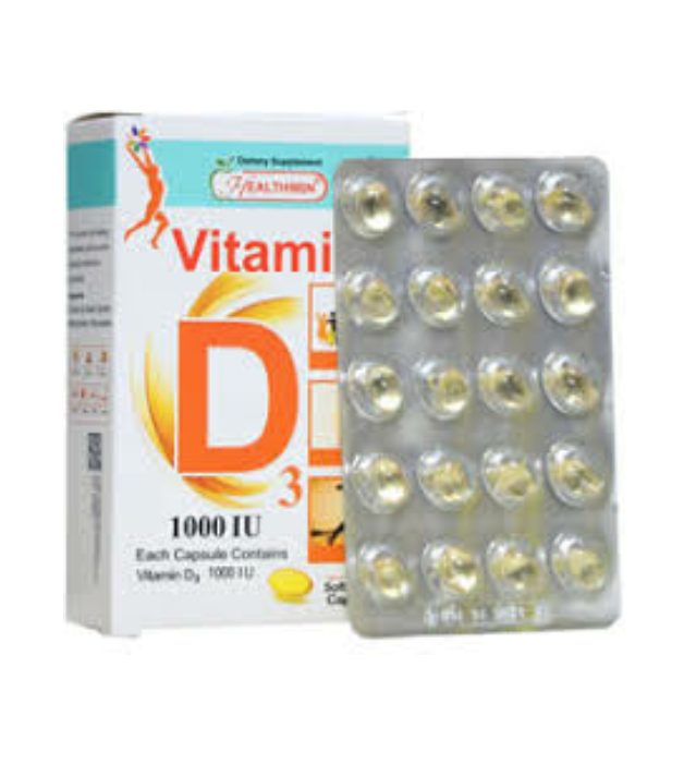 P_Vitamin20D320Healthimin.jpg.png سافت ژل ویتامین د3 1000 واحد هلثی مین 60 عددی - Image 1