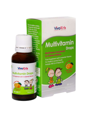 قطره مولتی ویتامین مخصوص کودکان ویوا کیدز حجم 30 میلی لیتر