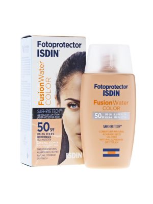 کرم ضد آفتاب رنگی فیوژن واتر SPF50 ایزدین مناسب انواع پوست حجم 50 میلی لیتر