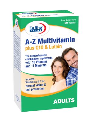 قرص مولتی ویتامین a-z با کیوتن و لوتئین یوروویتال 60 عددی