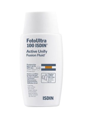 فلوئید ضد آفتاب فوتو اولترا اکتیو یونیفای +SPF50 ایزدین مناسب انواع پوست حجم 50 میلی لیتر