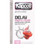 کاندوم تاخیری میوه ای مدل Delay Fruity Cream کاپوت 12 عددی