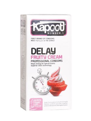 کاندوم تاخیری میوه ای مدل Delay Fruity Cream کاپوت 12 عددی