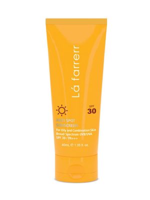 کرم ضد آفتاب و ضد لک SPF30 بی رنگ لافارر مخصوص پوست چرب با حجم 40 میلی لیتر