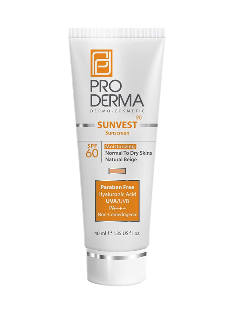 Untitled-2-833.jpg کرم ضد آفتاب و مرطوب کننده پرودرما SPF60 بژ طبیعی مناسب پوست های معمولی و خشک با حجم 40 میلی لیتر - Image 1