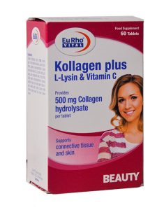 قرص کلاژن پلاس ال لیزین و ویتامین ث یوروویتال 60 عددی