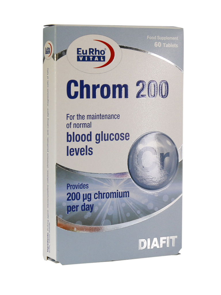 خرید و قیمت قرص کروم ۲۰۰ میکروگرم یوروویتال ۶۰ عددی