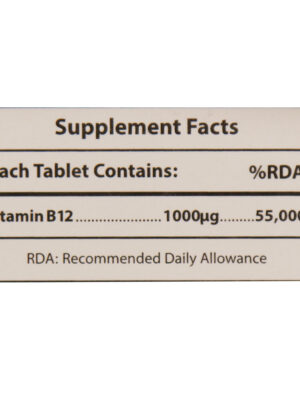 قرص زیرزبانی ویتامین B12 1000 میکروگرم او پی دی فارما 50 عددی