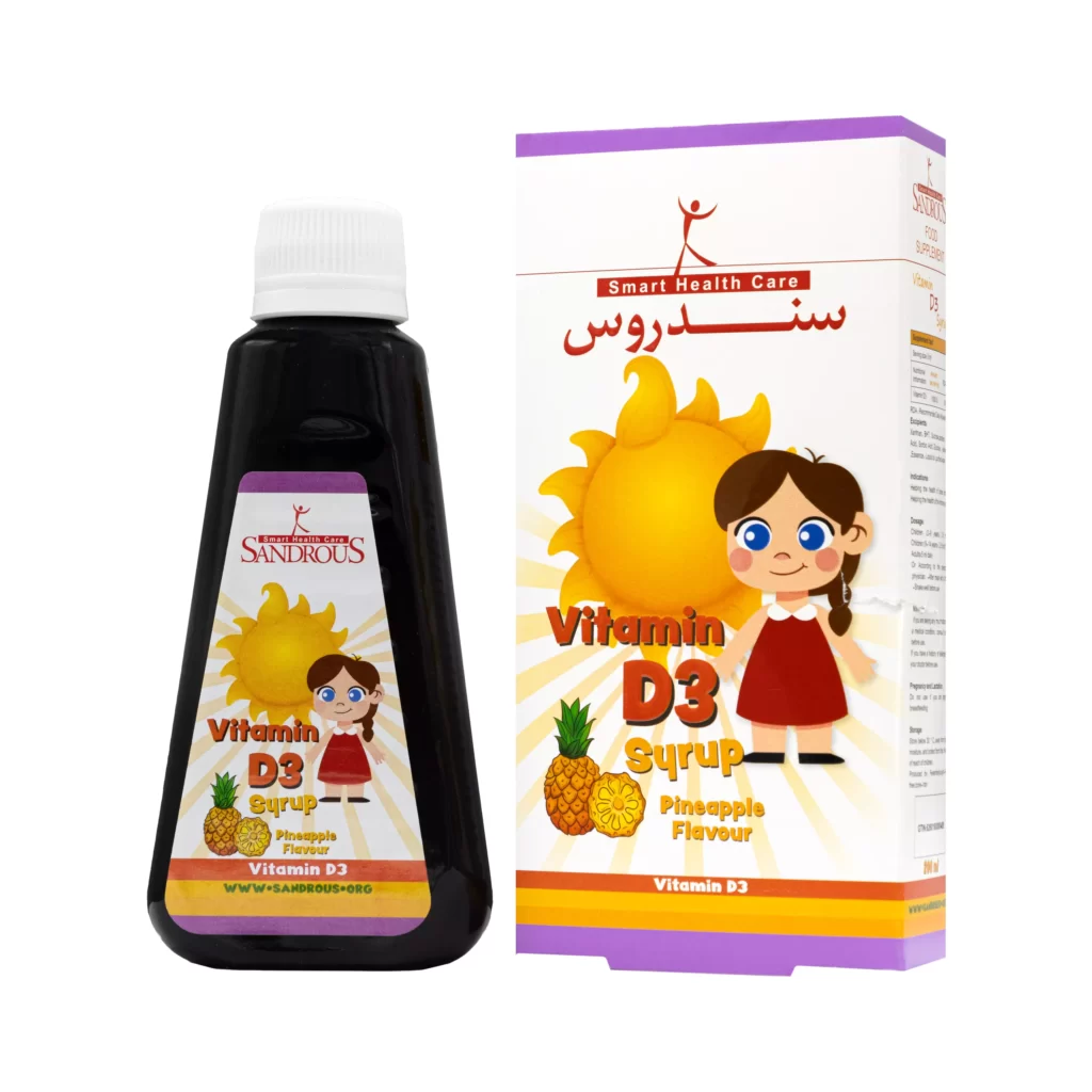 شربت ویتامین د3 طعم آناناس 200 میلی لیتر سندروس