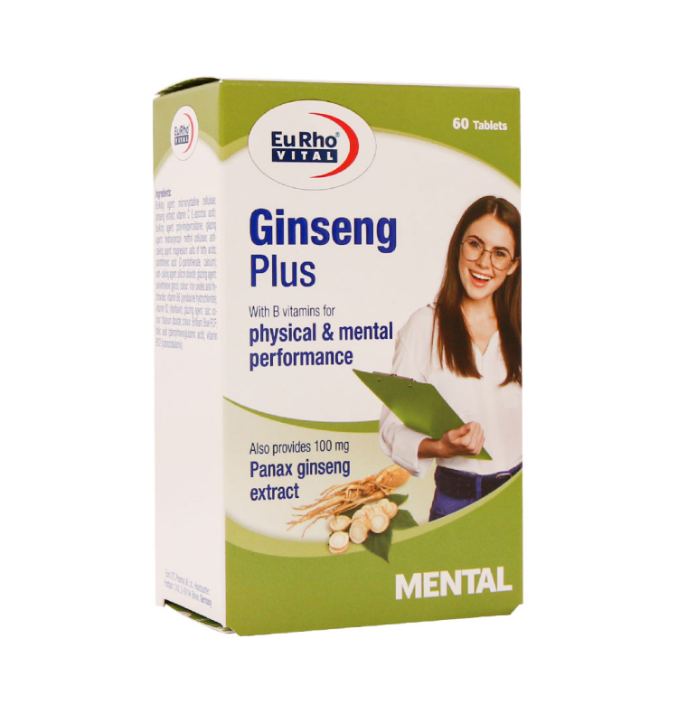 قرص جینسینگ پلاس یوروویتال 60 عددی