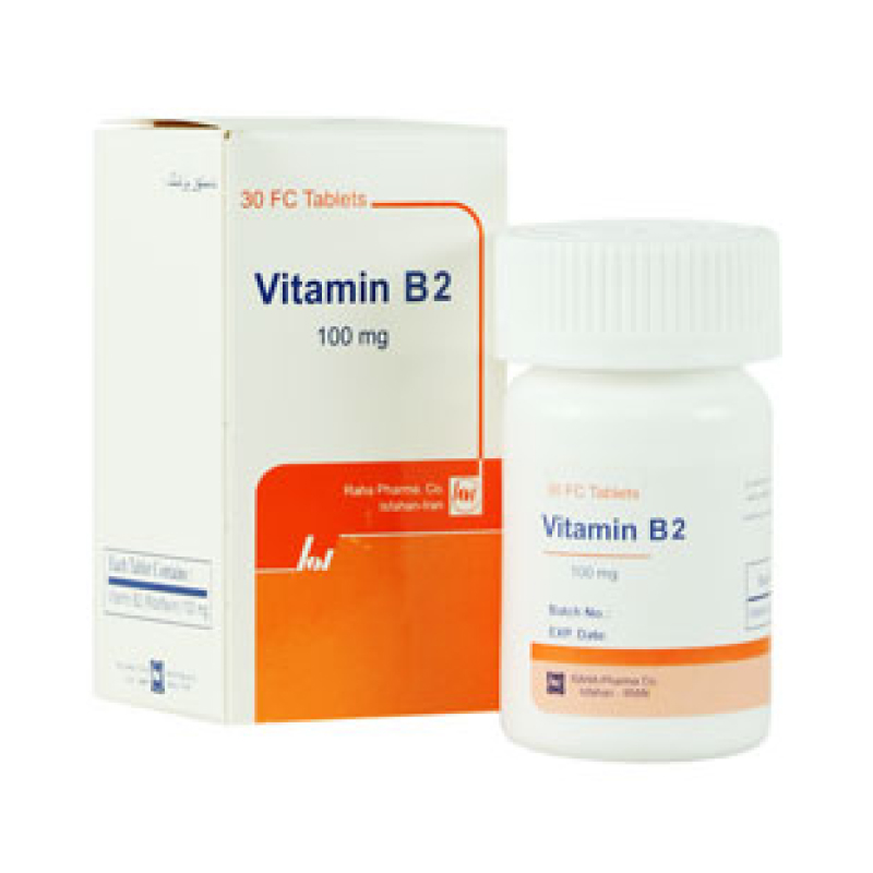 قرص ویتامین ب 2 رها 100 میلی گرم 30 عددی